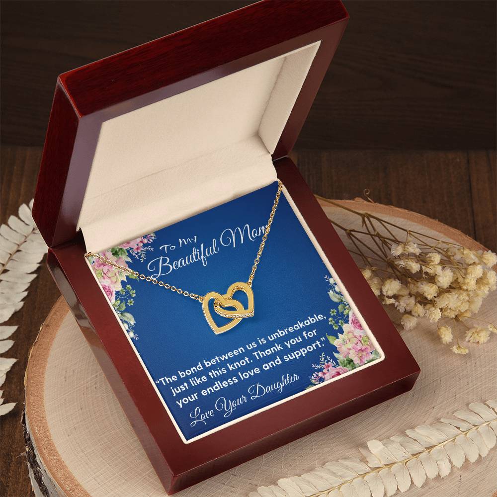 OUR HEARTS INTERLOCKS JUST LIKE THIS NECKLACE/ INTERLOCKING HEARTS NECKLACE
