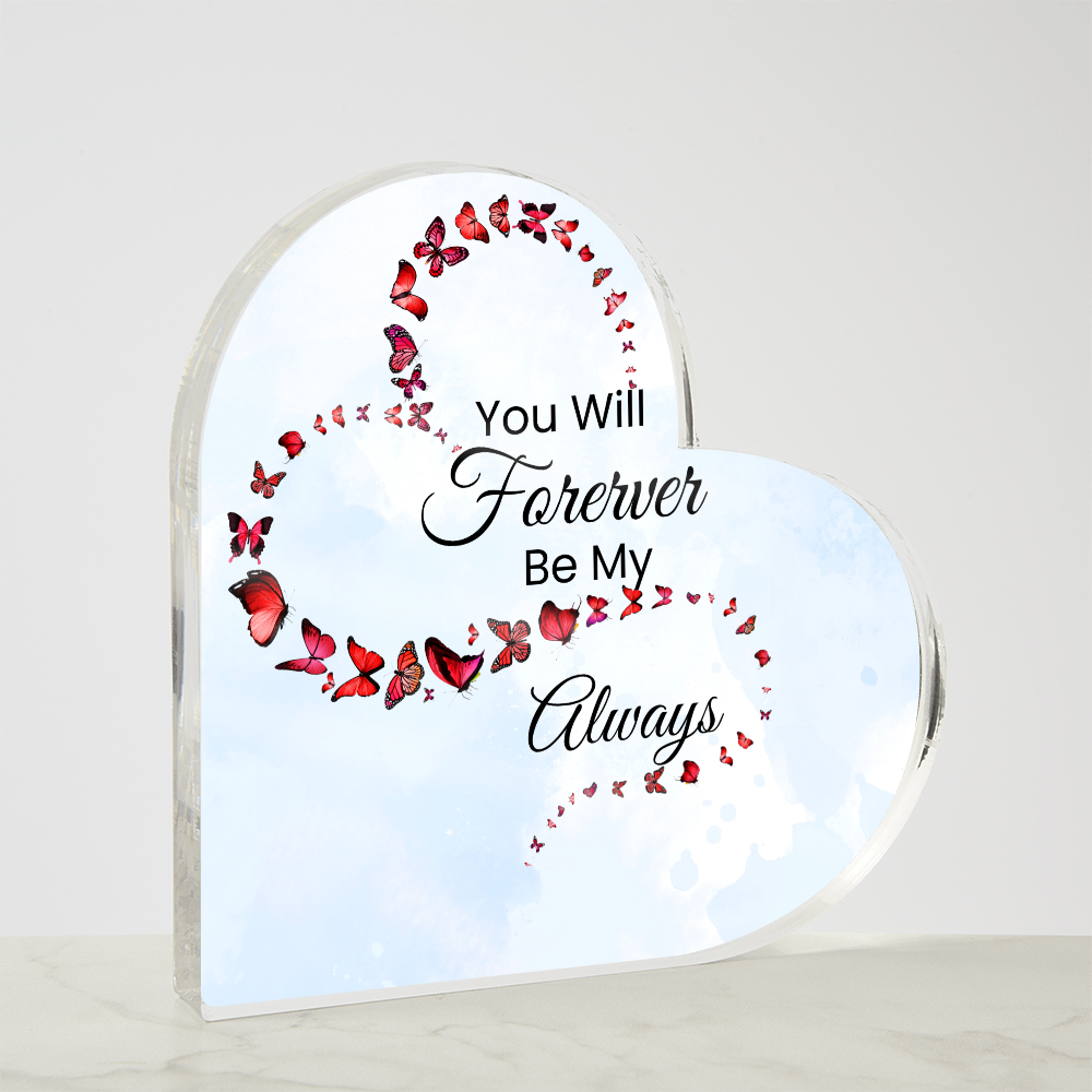 THE BEST VALENTINES DAY ACRYLIC HEART PLAQUE