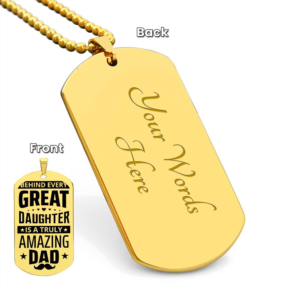 To My Dad | Engraved Dog Tag