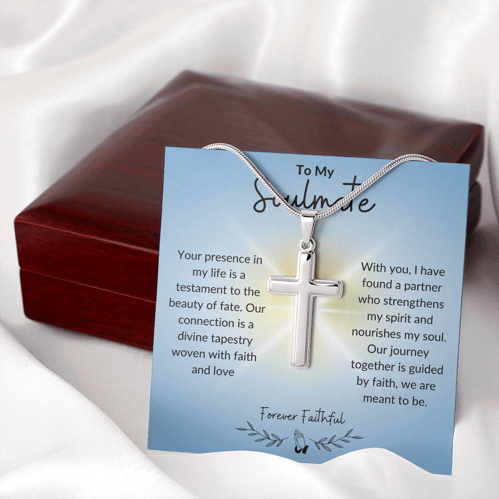 To My Soulmate | Stainless Cross Necklace