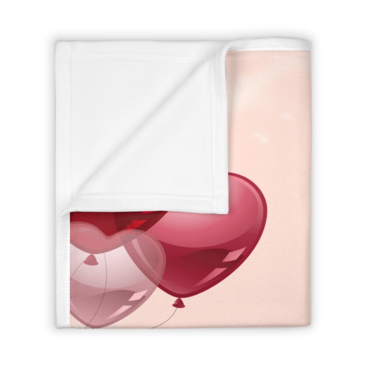 Mother’s Day Throw Blanket – "Mom I Love You Happy Mother’s Day" Pink Heart Floral Gift