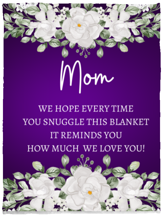 MOM FLOWER BLANKET|MOTHER'S DAY GIFT