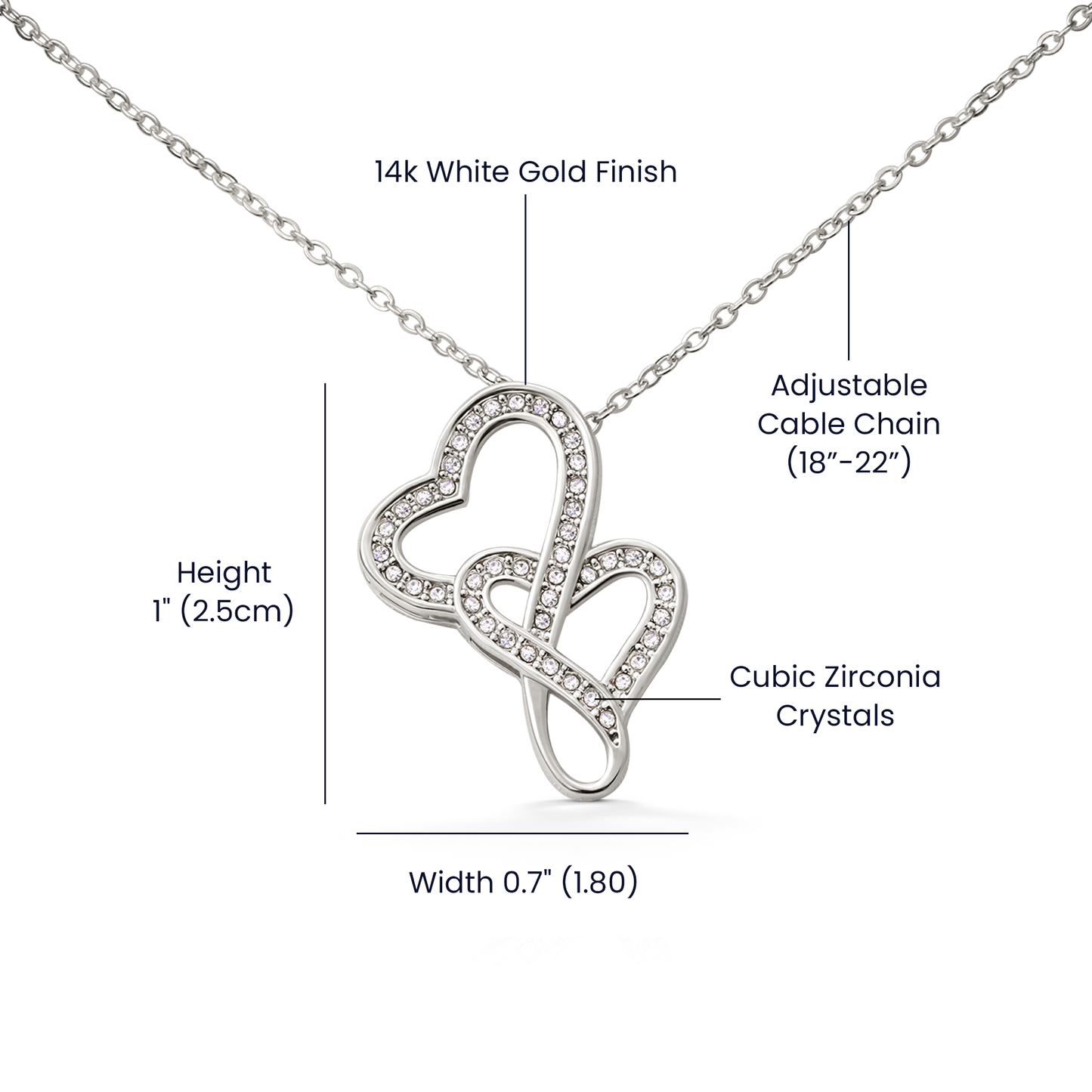 HAPPY VALENTINE DAY FROM MY SON HEART-TO-HEART PENDANT NECKLACE
