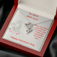 HAPPY VALENTINE DAY FROM MY SON HEART-TO-HEART PENDANT NECKLACE