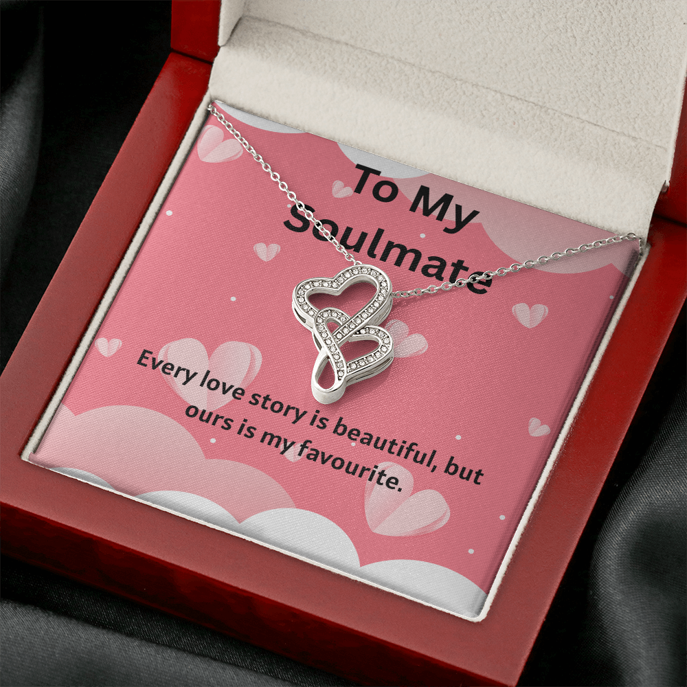 TO MY SOULMATE HEART TO HEART NECKLACE