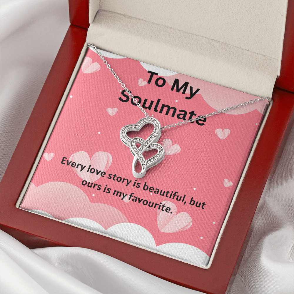 TO MY SOULMATE HEART TO HEART NECKLACE