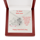 HAPPY VALENTINE DAY FROM MY SON HEART-TO-HEART PENDANT NECKLACE