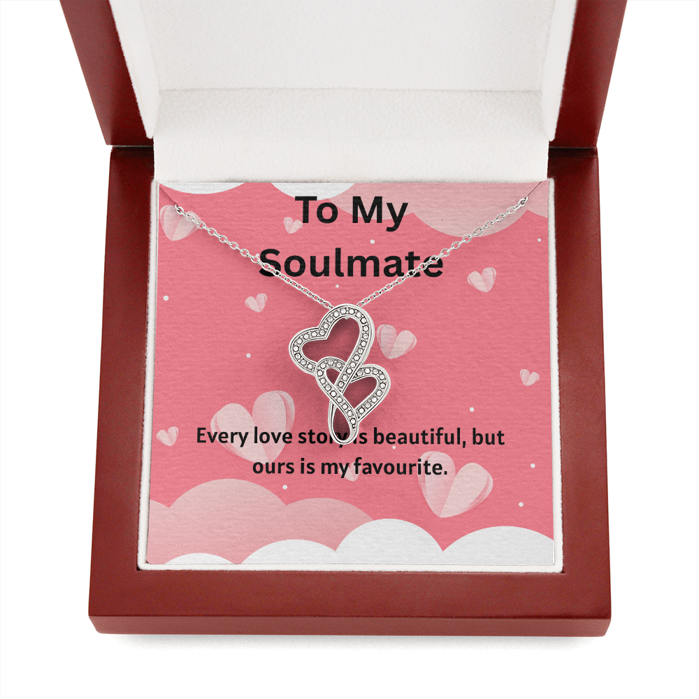 TO MY SOULMATE HEART TO HEART NECKLACE