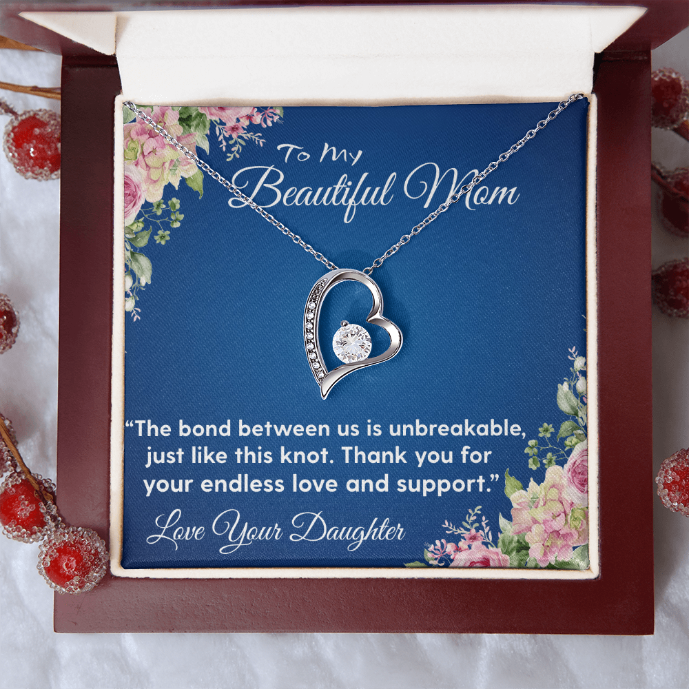 THE BOND BETWEEN US IS UNBREAKABLE/ FOREVER LOVE NECKLACE