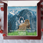 DAUGHTER OUR LOVE IS FOREVER/ FOREVER, LOVE NECKLACE WITH ON DEMAND MESSAGE CARD