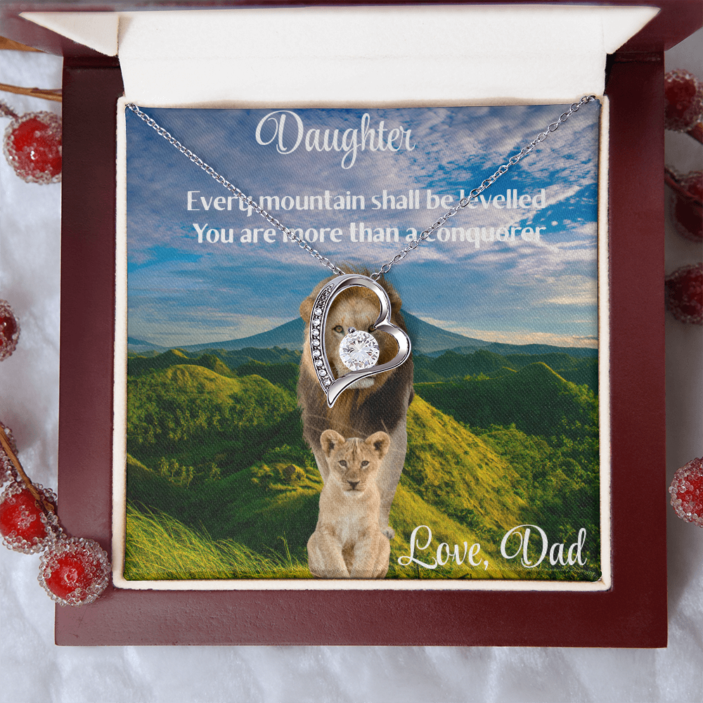 FOREVER & ALWAYS MY BEAUTIFUL DAUGHTER/ FOREVER LOVE NECKLACE