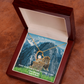 DAUGHTER OUR LOVE IS FOREVER/ FOREVER, LOVE NECKLACE WITH ON DEMAND MESSAGE CARD