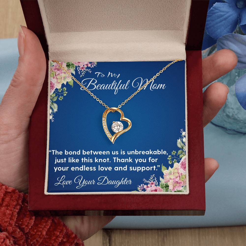 THE BOND BETWEEN US IS UNBREAKABLE/ FOREVER LOVE NECKLACE