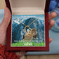 DAUGHTER OUR LOVE IS FOREVER/ FOREVER, LOVE NECKLACE WITH ON DEMAND MESSAGE CARD