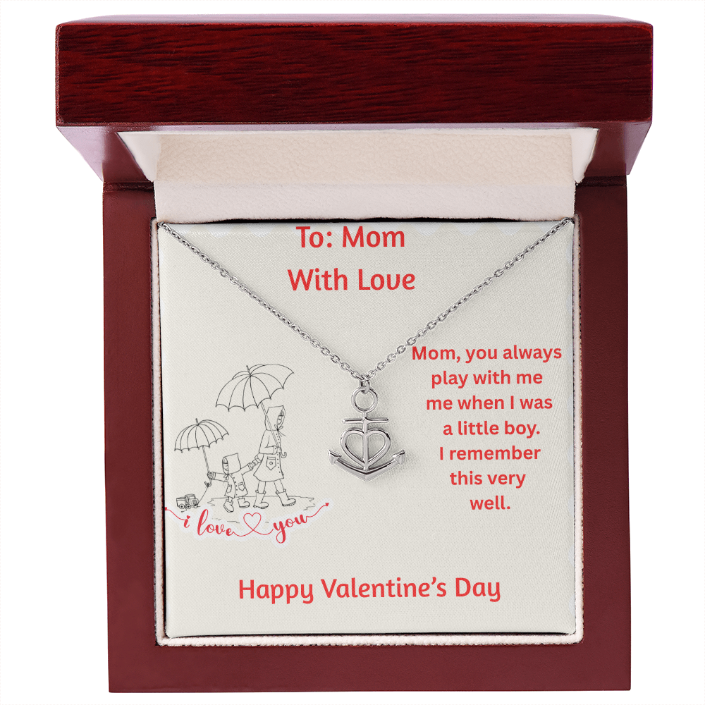 TO MY MOM ANCHOR PENDANT NECKLACE