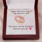 TO MY WIFE ANCHOR PENDANT NECKLACE