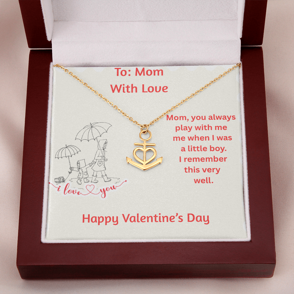 TO MY MOM ANCHOR PENDANT NECKLACE