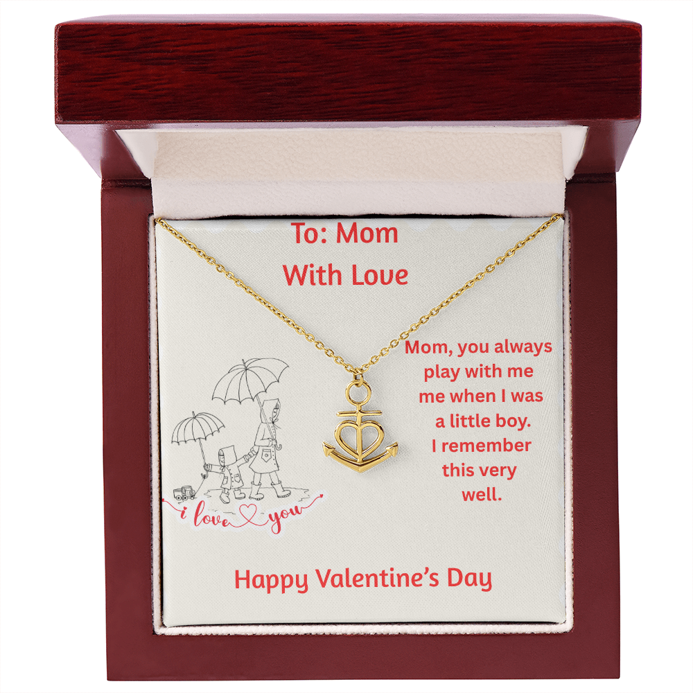 TO MY MOM ANCHOR PENDANT NECKLACE