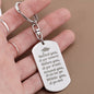 Engraved Dog Tag Key Chain
