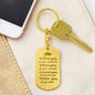 Engraved Dog Tag Key Chain