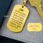 Engraved Dog Tag Key Chain