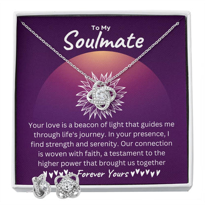 To My Soulmate | Love Knot Earring & Necklace Set