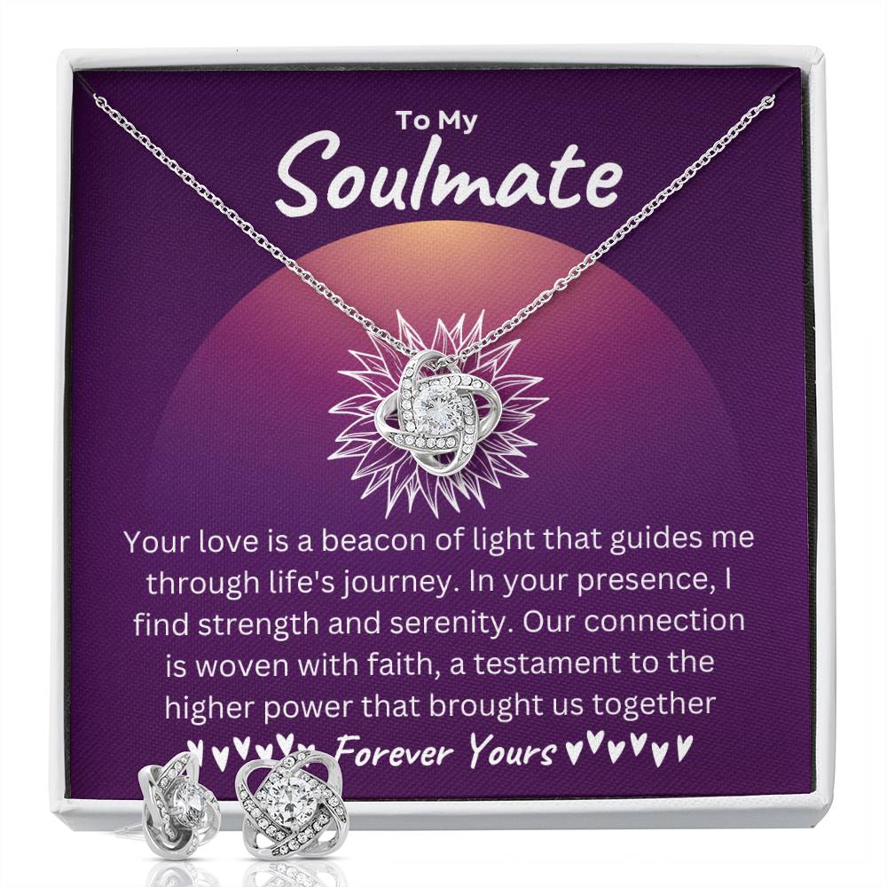 To My Soulmate | Love Knot Earring & Necklace Set