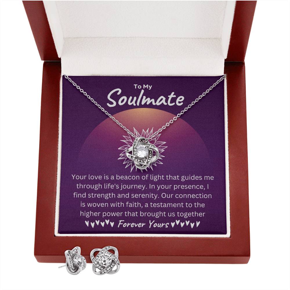 To My Soulmate | Love Knot Earring & Necklace Set