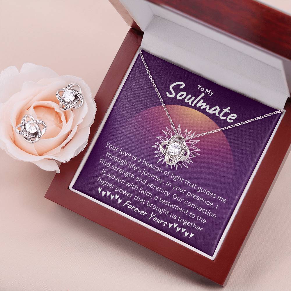 To My Soulmate | Love Knot Earring & Necklace Set