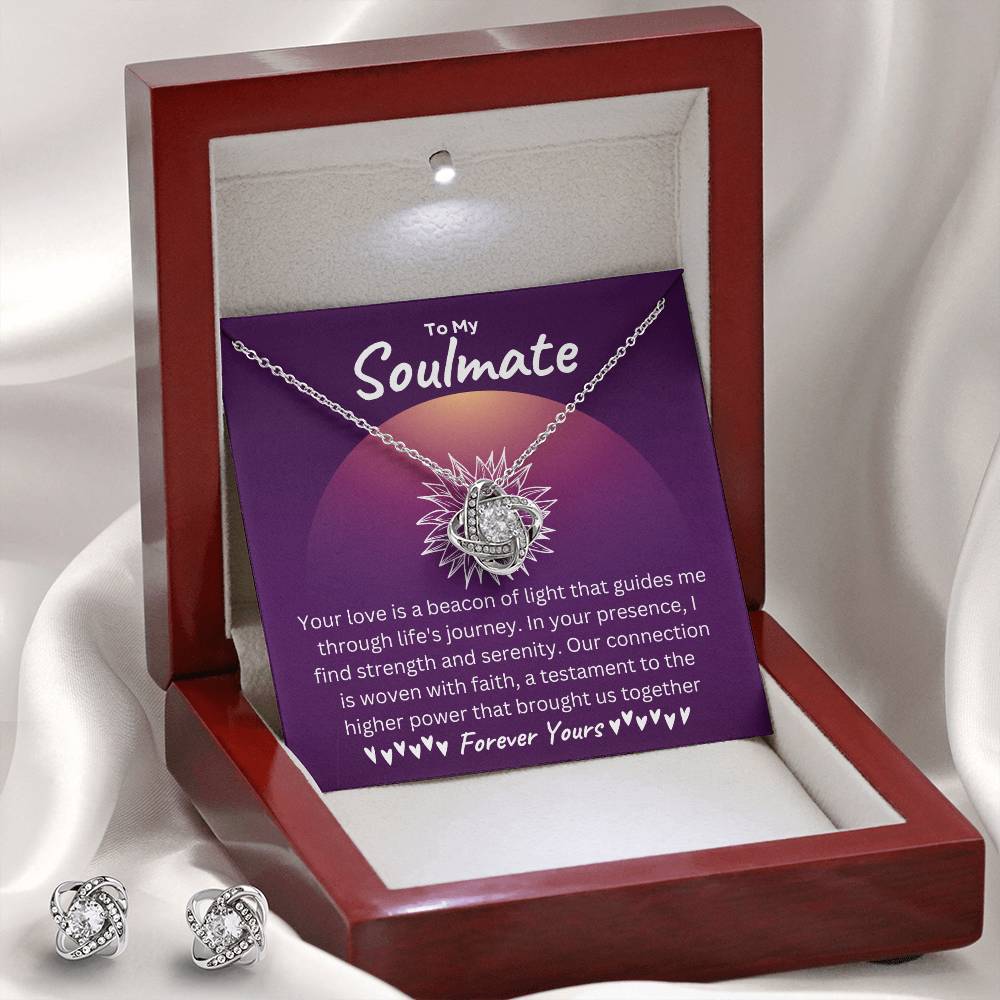 To My Soulmate | Love Knot Earring & Necklace Set