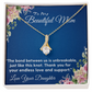 THIS STONE REPRESENTS A PIECE OF MY HEART/ ALLURING BEAUTY NECKLACE W/ ON DEMAND MESSAGE CARD