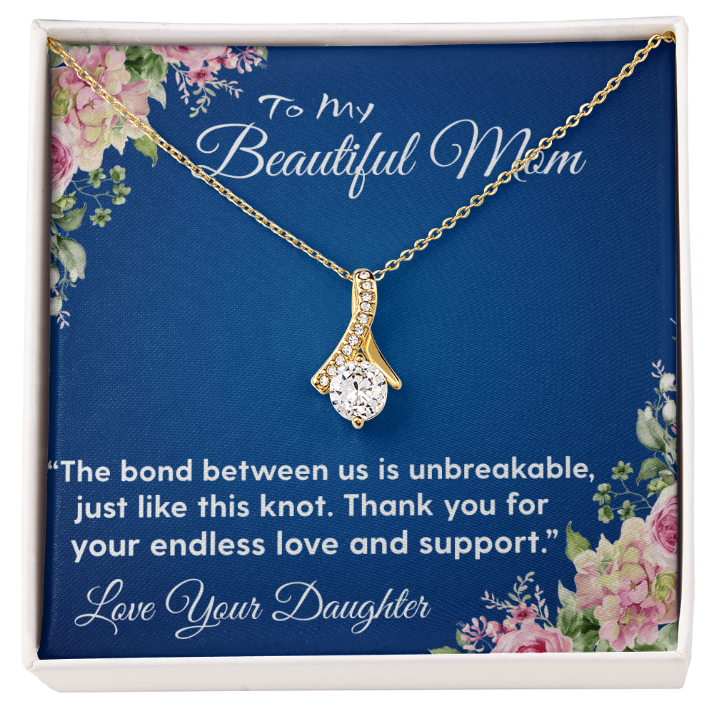 THIS STONE REPRESENTS A PIECE OF MY HEART/ ALLURING BEAUTY NECKLACE W/ ON DEMAND MESSAGE CARD