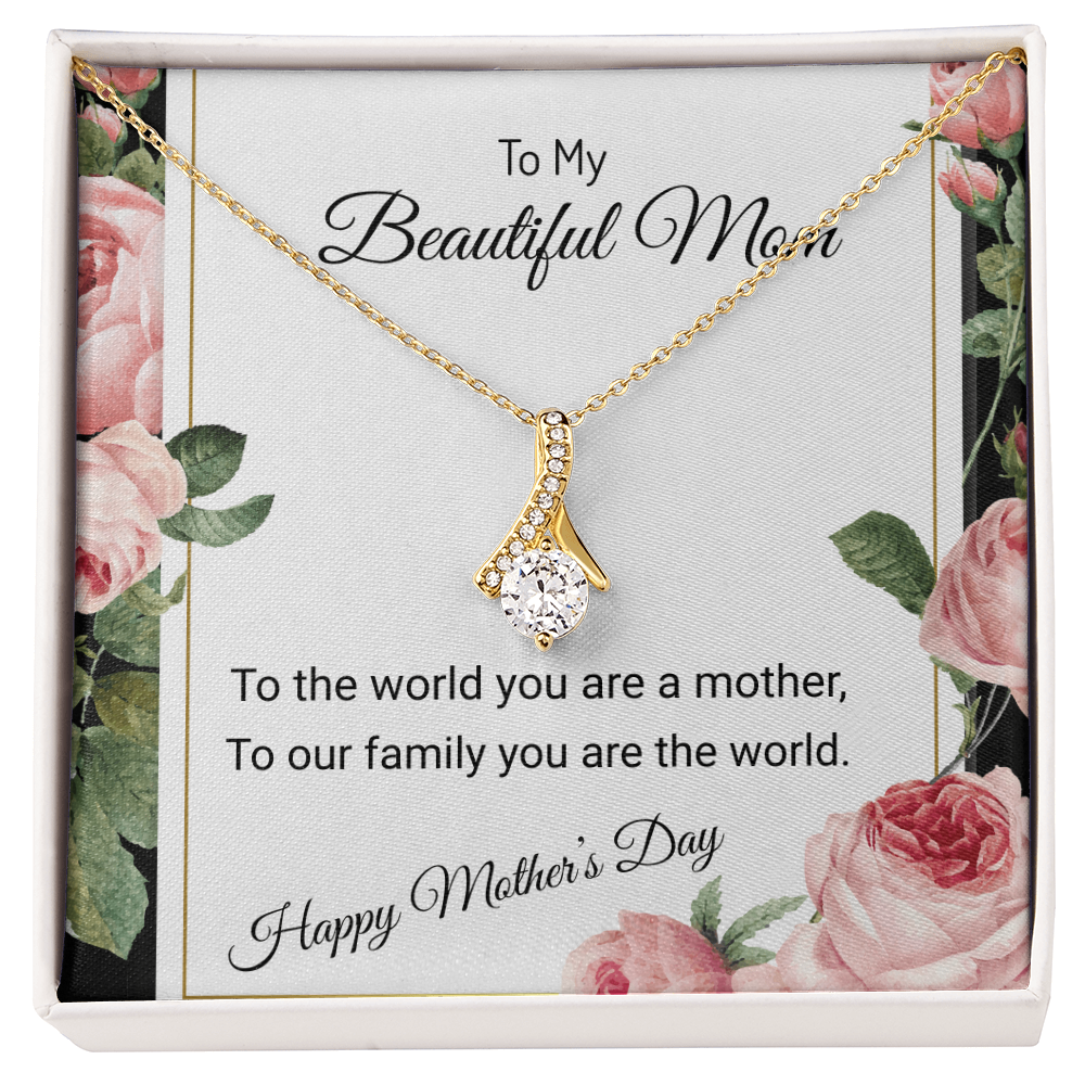YOU'RE BEAUTIFUL INSIDE AND OUT/ALLURING BEAUTY NECKLACE WITH ON DEMAND MESSAGE CARD