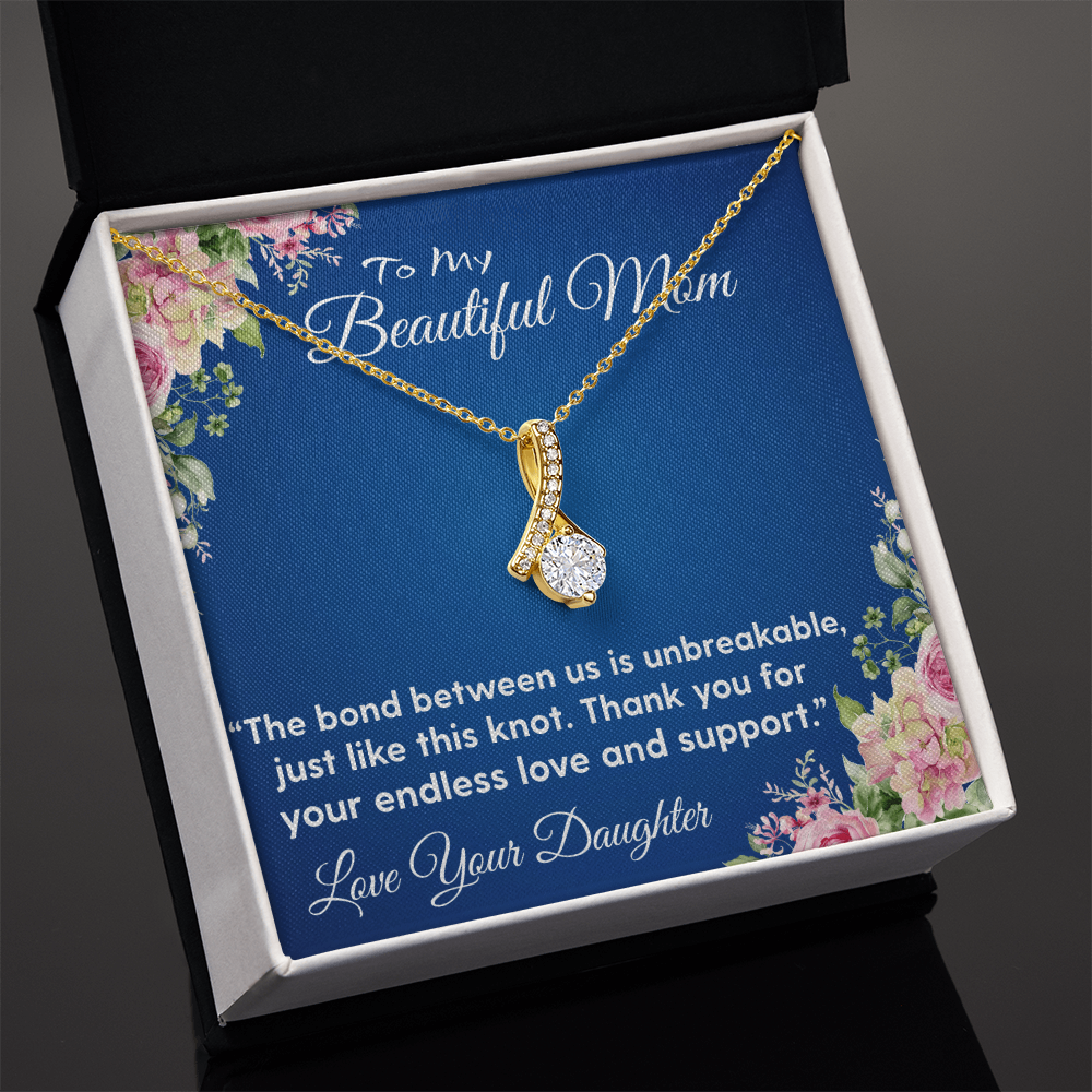 THIS STONE REPRESENTS A PIECE OF MY HEART/ ALLURING BEAUTY NECKLACE W/ ON DEMAND MESSAGE CARD