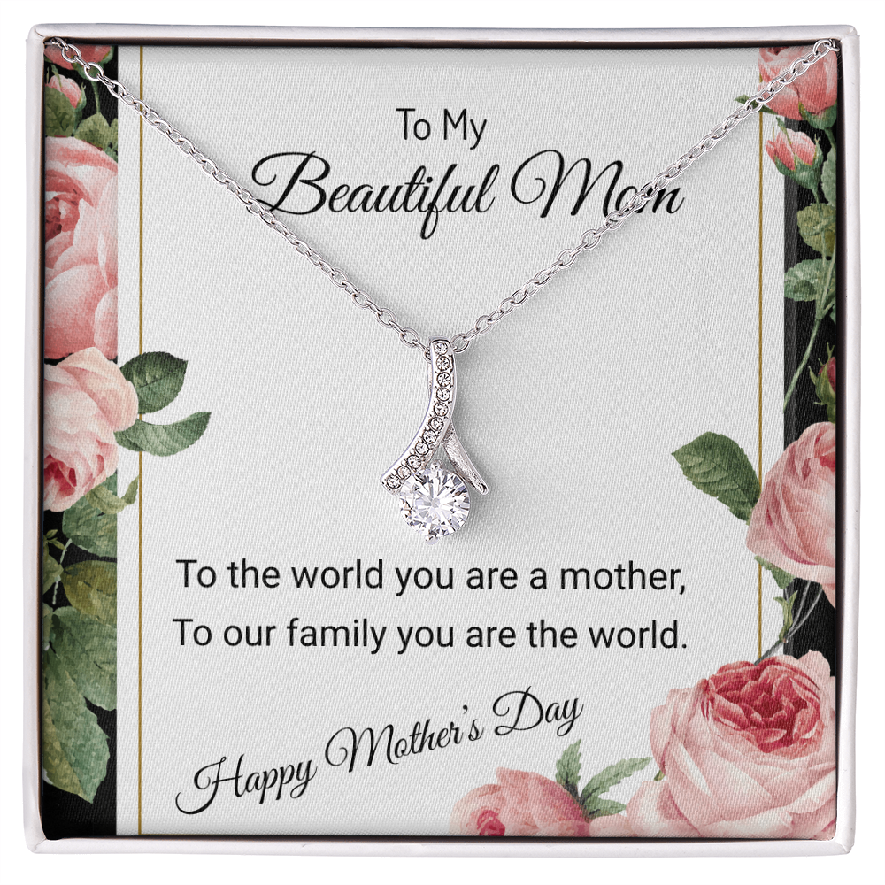 YOU'RE BEAUTIFUL INSIDE AND OUT/ALLURING BEAUTY NECKLACE WITH ON DEMAND MESSAGE CARD