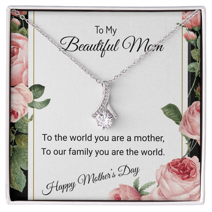 YOU'RE BEAUTIFUL INSIDE AND OUT/ALLURING BEAUTY NECKLACE WITH ON DEMAND MESSAGE CARD