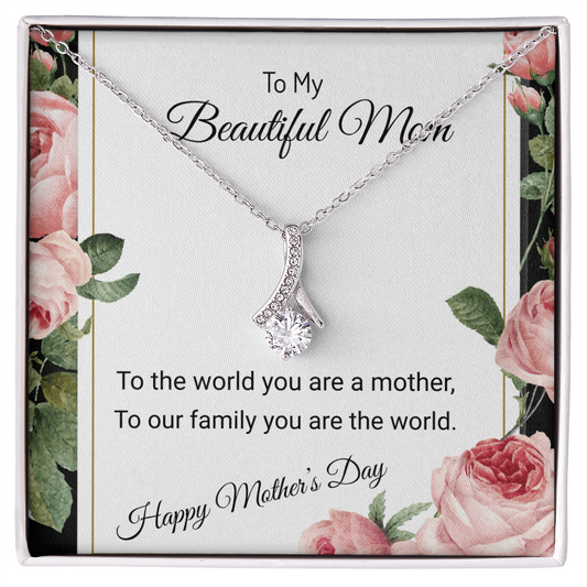 YOU'RE BEAUTIFUL INSIDE AND OUT/ALLURING BEAUTY NECKLACE WITH ON DEMAND MESSAGE CARD