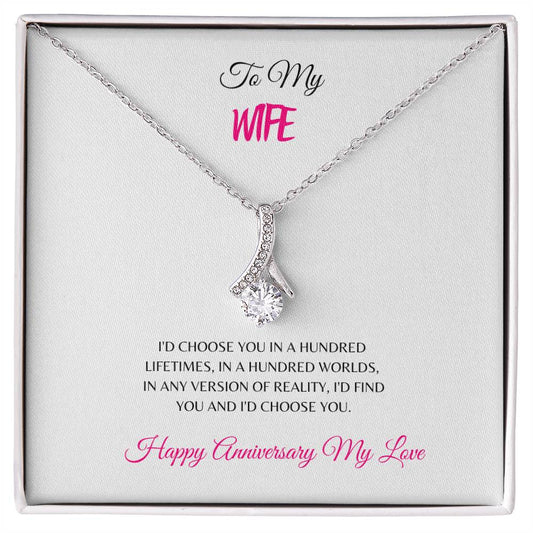 To My Wife| Alluring Beauty Necklace (Yellow and White Gold Variant)