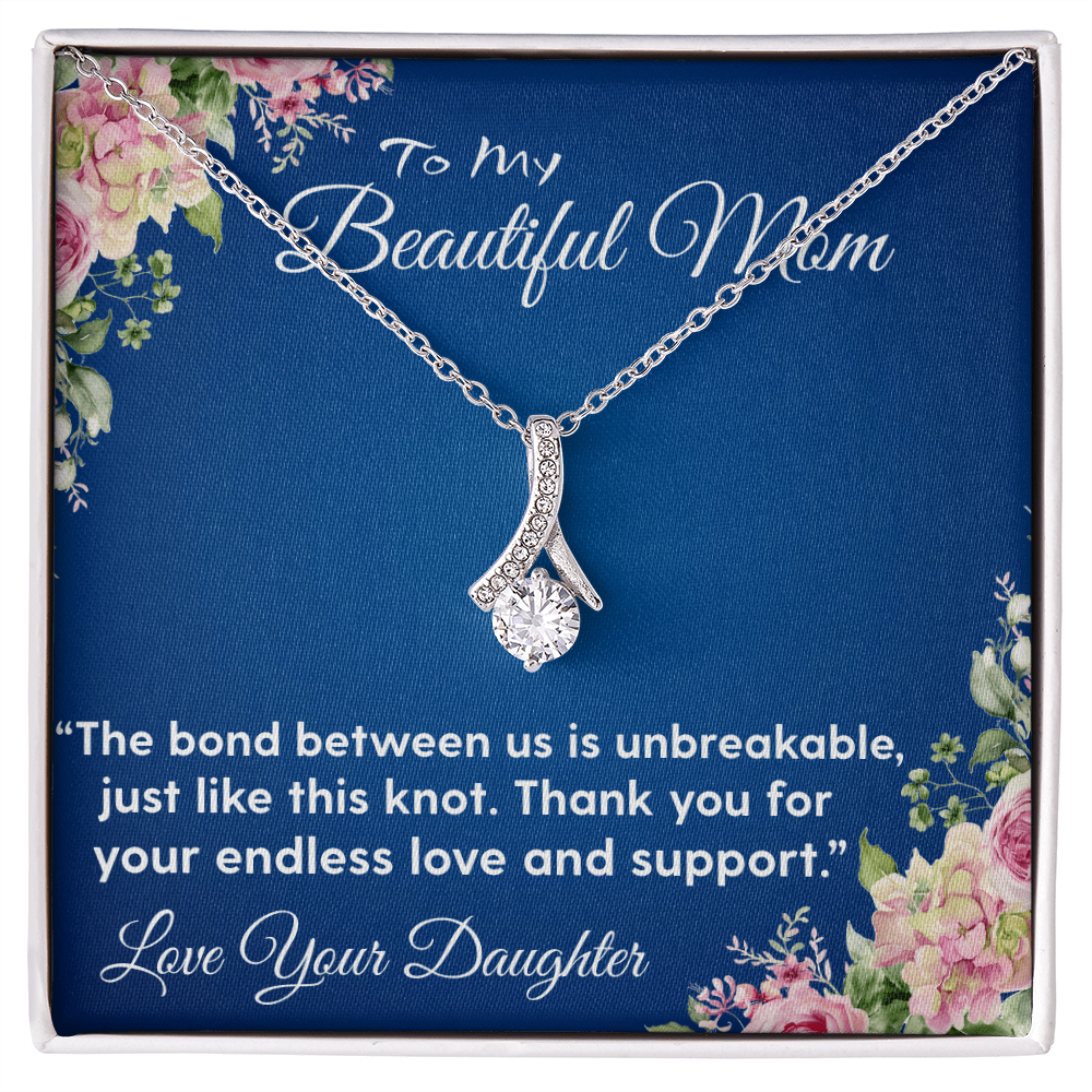 THIS STONE REPRESENTS A PIECE OF MY HEART/ ALLURING BEAUTY NECKLACE W/ ON DEMAND MESSAGE CARD