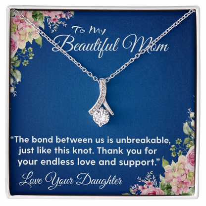 THIS STONE REPRESENTS A PIECE OF MY HEART/ ALLURING BEAUTY NECKLACE W/ ON DEMAND MESSAGE CARD
