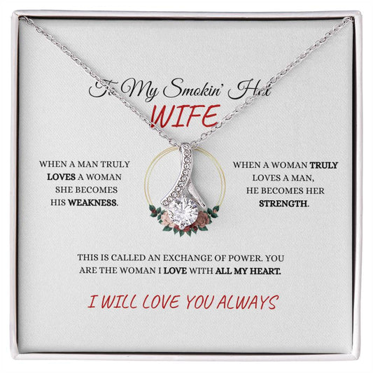 To My Smoking Hot Wife| Alluring Beauty Necklace (Yellow & White Gold Variants)