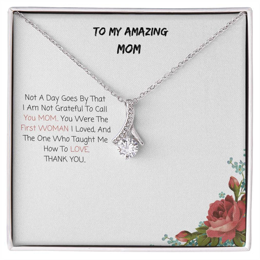 To MY Amazing Mom| Alluring Beauty Necklace (Yellow & White Gold Variants)