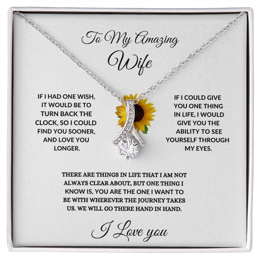 To My Wife| Alluring Beauty Necklace (Yellow and White Gold Variants)
