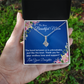 THIS STONE REPRESENTS A PIECE OF MY HEART/ ALLURING BEAUTY NECKLACE W/ ON DEMAND MESSAGE CARD
