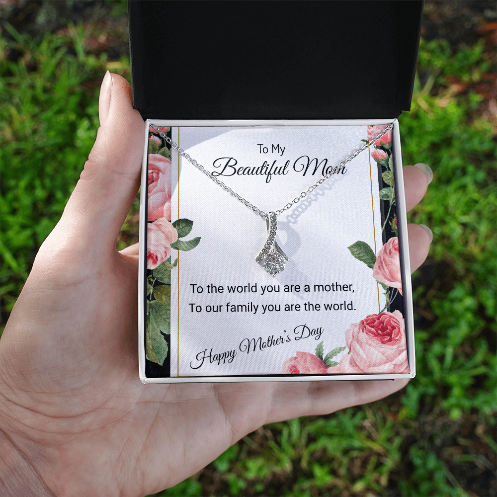 YOU'RE BEAUTIFUL INSIDE AND OUT/ALLURING BEAUTY NECKLACE WITH ON DEMAND MESSAGE CARD