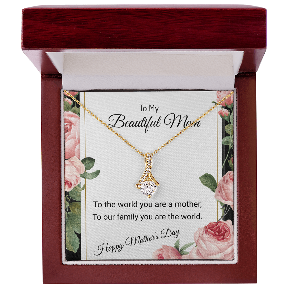 YOU'RE BEAUTIFUL INSIDE AND OUT/ALLURING BEAUTY NECKLACE WITH ON DEMAND MESSAGE CARD