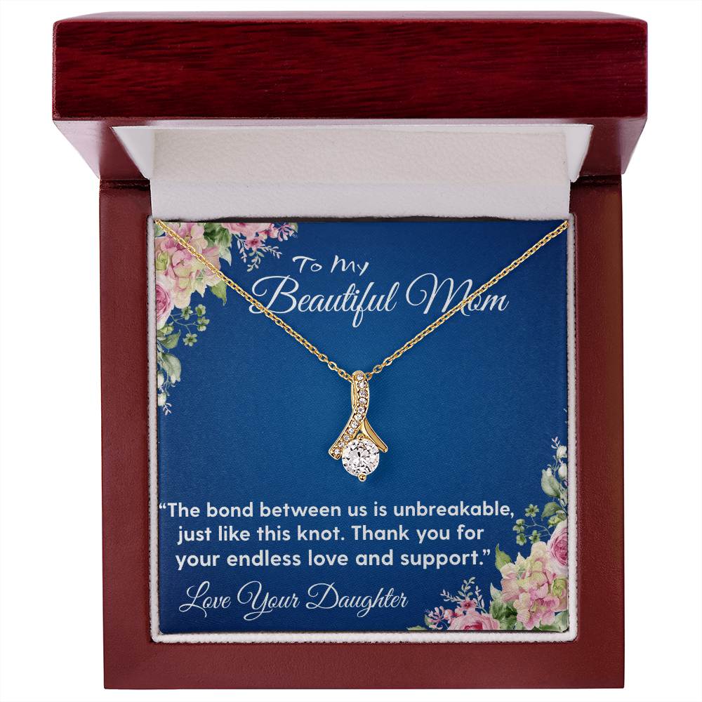 THIS STONE REPRESENTS A PIECE OF MY HEART/ ALLURING BEAUTY NECKLACE W/ ON DEMAND MESSAGE CARD
