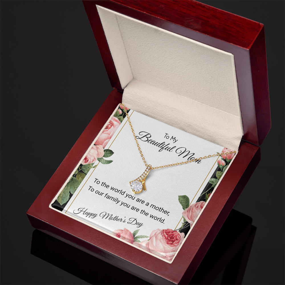 YOU'RE BEAUTIFUL INSIDE AND OUT/ALLURING BEAUTY NECKLACE WITH ON DEMAND MESSAGE CARD