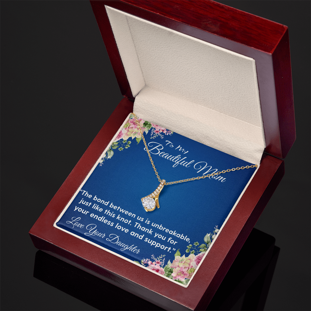 THIS STONE REPRESENTS A PIECE OF MY HEART/ ALLURING BEAUTY NECKLACE W/ ON DEMAND MESSAGE CARD
