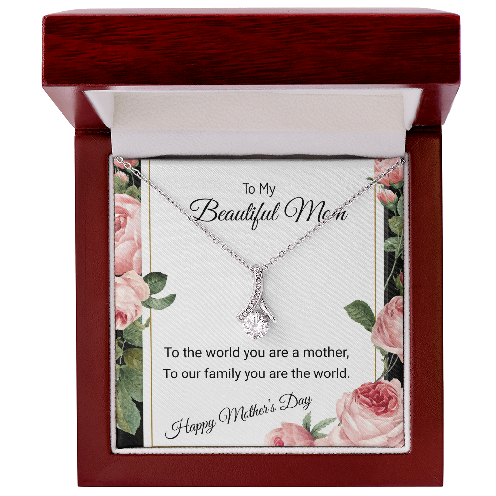 YOU'RE BEAUTIFUL INSIDE AND OUT/ALLURING BEAUTY NECKLACE WITH ON DEMAND MESSAGE CARD